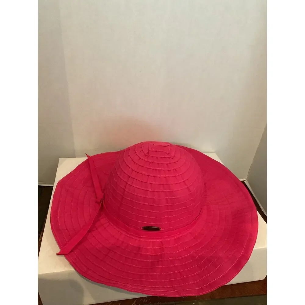 Panama. Jack - Pink Ribbon, Packable Sun Hat - One Size